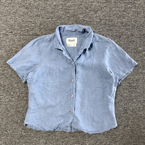 Flax costal blue 100 - blue, linen